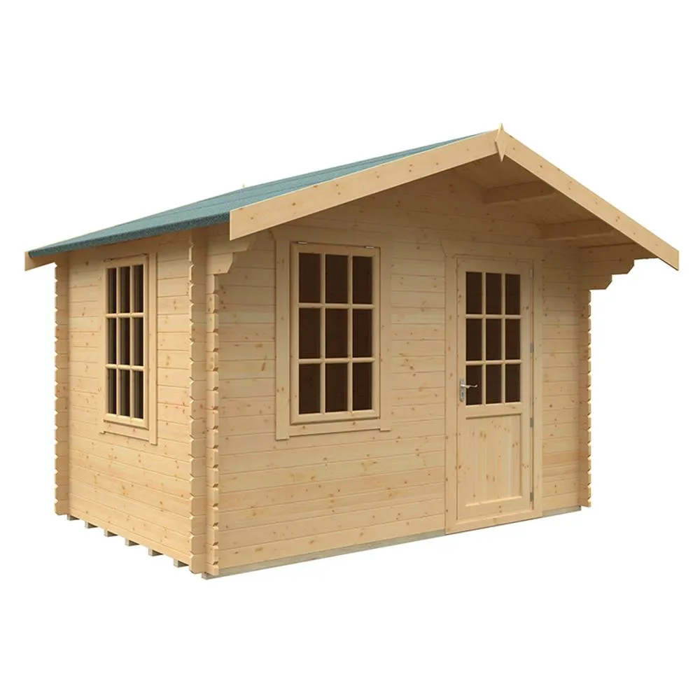 Buttercup Farm 8x12 The Carrington 28mm Cabin - L235 x W355 x H271.9 cm in Natural