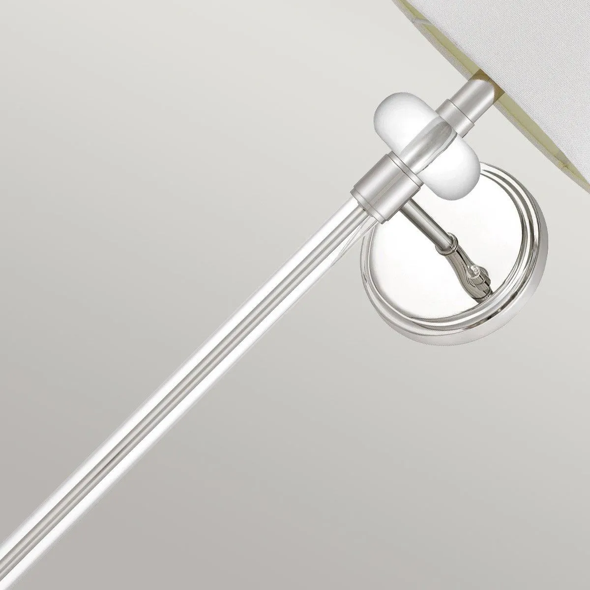 Netlighting Quoizel Barbour Wall Lamp with Shade Polished Nickel in Grey 3