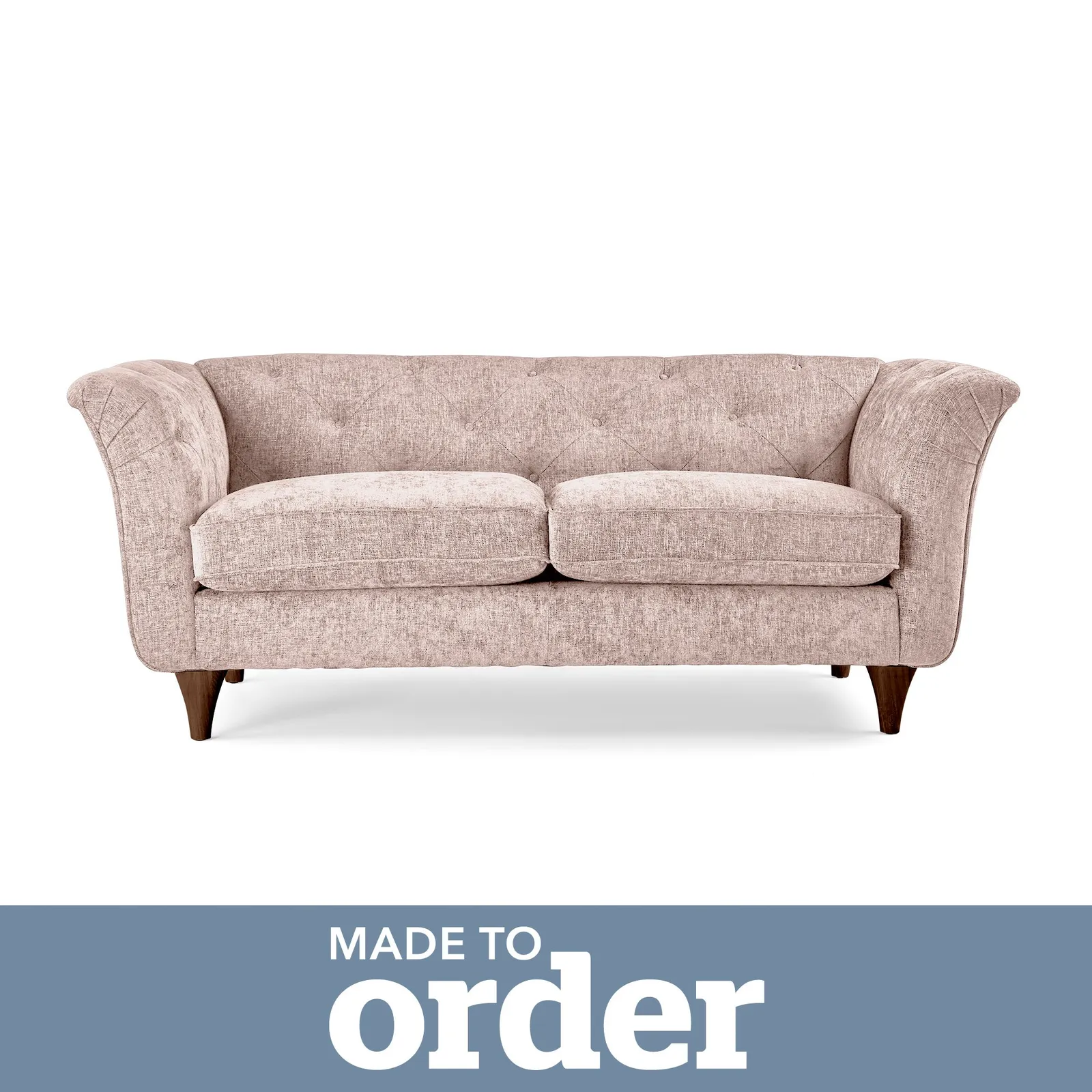 Jaipur 2 Seater Sofa Luxury Chenille Premium Chenille Rosewood