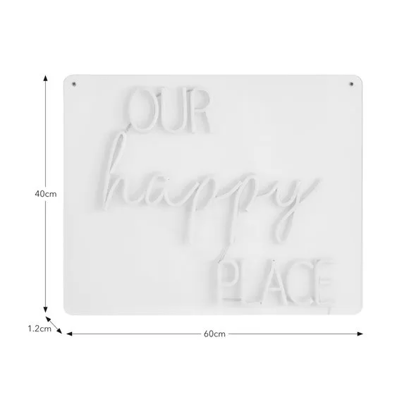 Our Happy Place Neon Sign 5