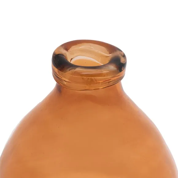 Cedar & Sage Soria Hand blown Glass Amber Vase 4
