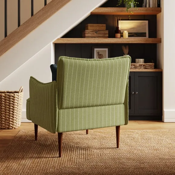 Rylee Brushed Pinstripe Occasional Armchair 2