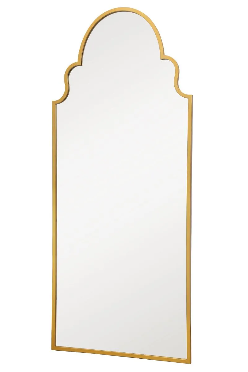MirrorOutlet Gold Framed Arched Leaner/Wall Mirror 79" X 33" (200CM X 85CM) 4