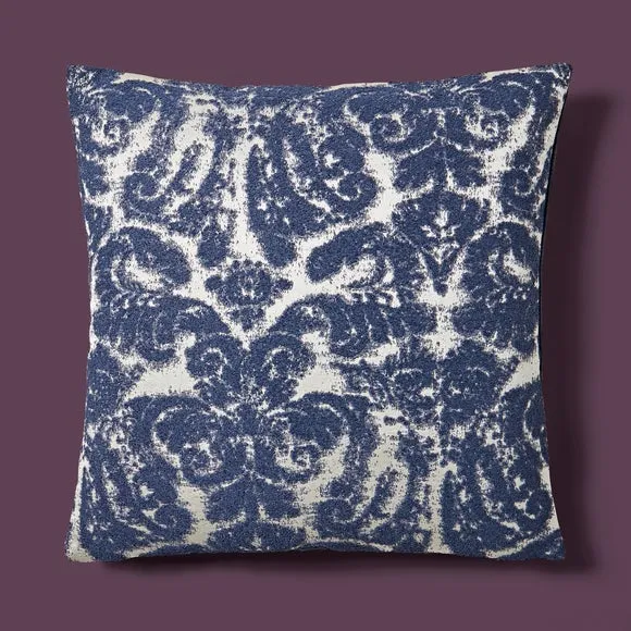 Distressed Damask Square Cushion 3