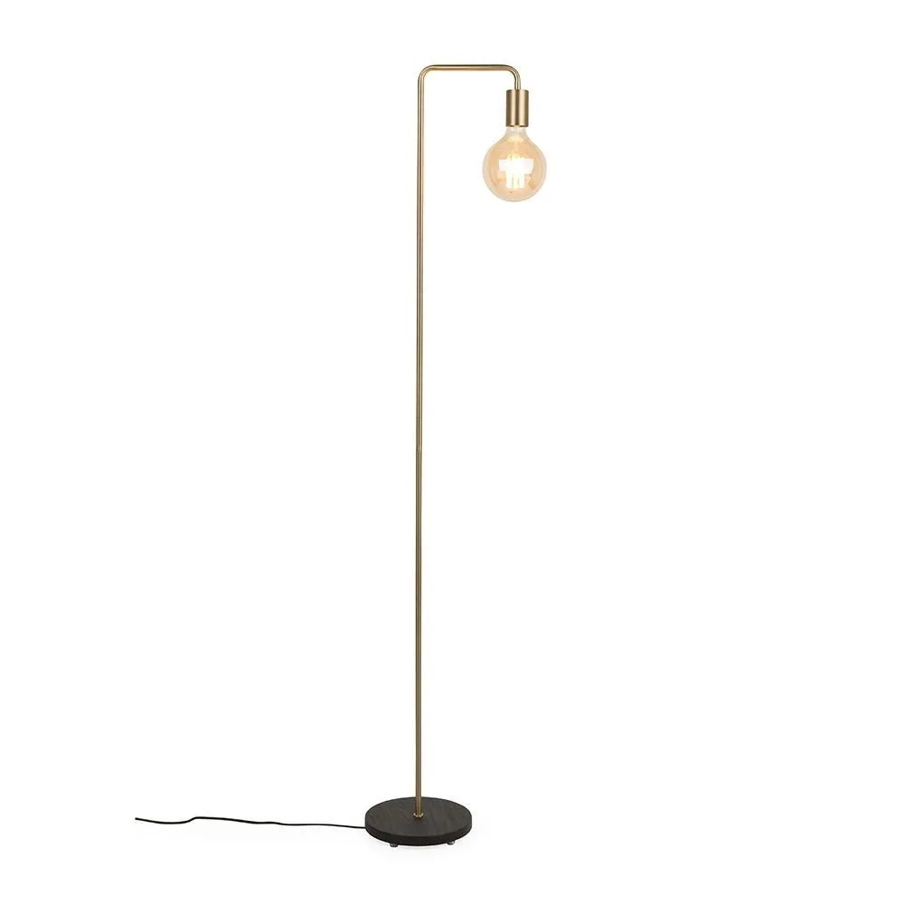 Heal's Junction Floor Lamp Walnut Base Brass 3