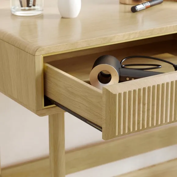 Daphne 2 Drawer Dressing Table, Oak Effect 4