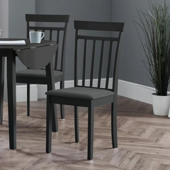 Coast Set of 2 Dining Chairs, Faux Linen