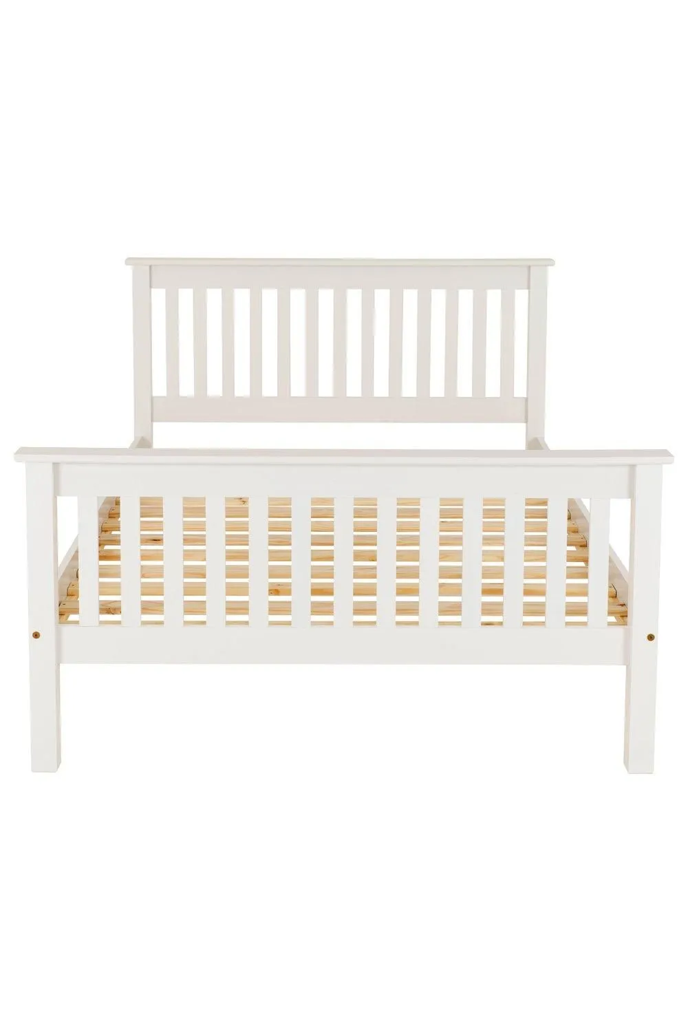 Seconique Monaco 4' Small Double Bed High Foot End in White 3