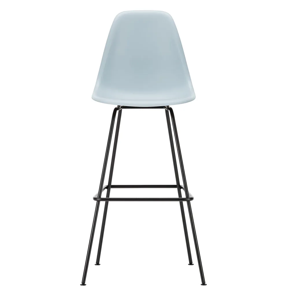 Vitra Eames Plastic Stool RE High Ice Grey Basic Dark Powdered Legs 1