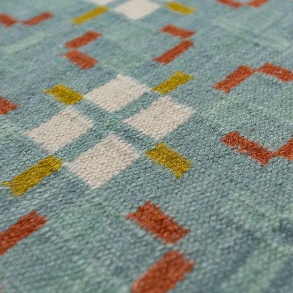 Awen Check Wool Blend Rug 2