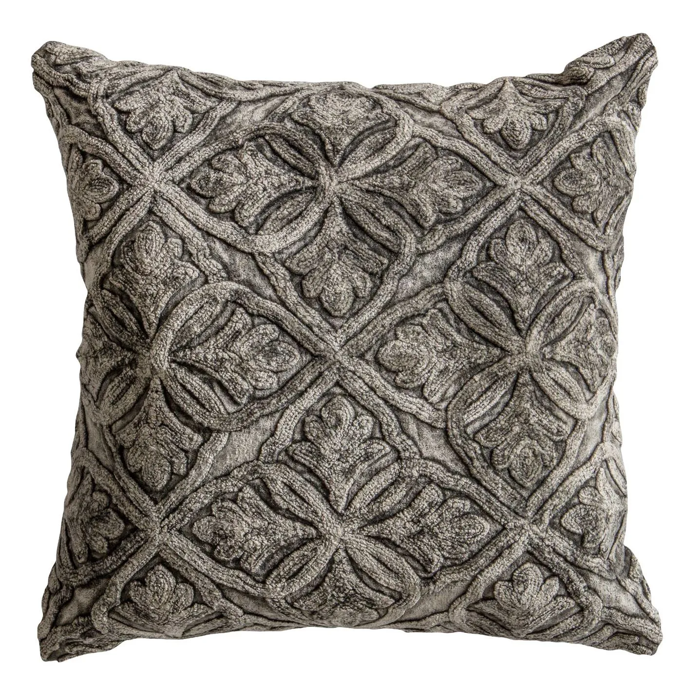 Grey Patterned Cushion