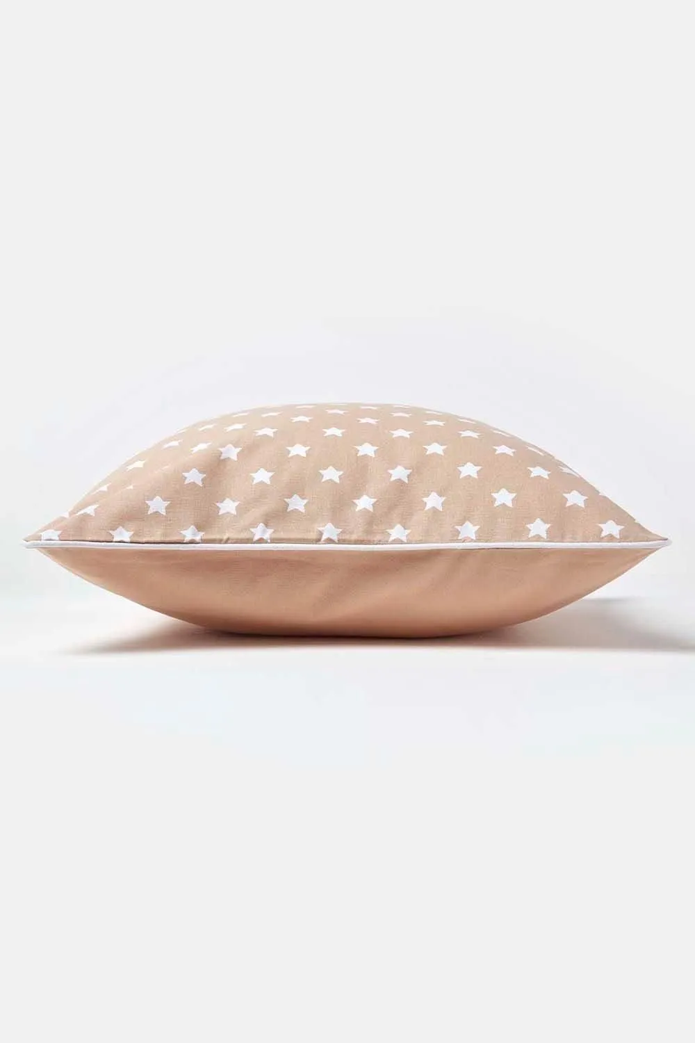 Homescapes Cotton Stars Cushion Cover in Beige 3