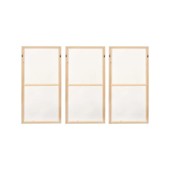 Set Of 3 Natural & White Landscape Framed Canvases 6