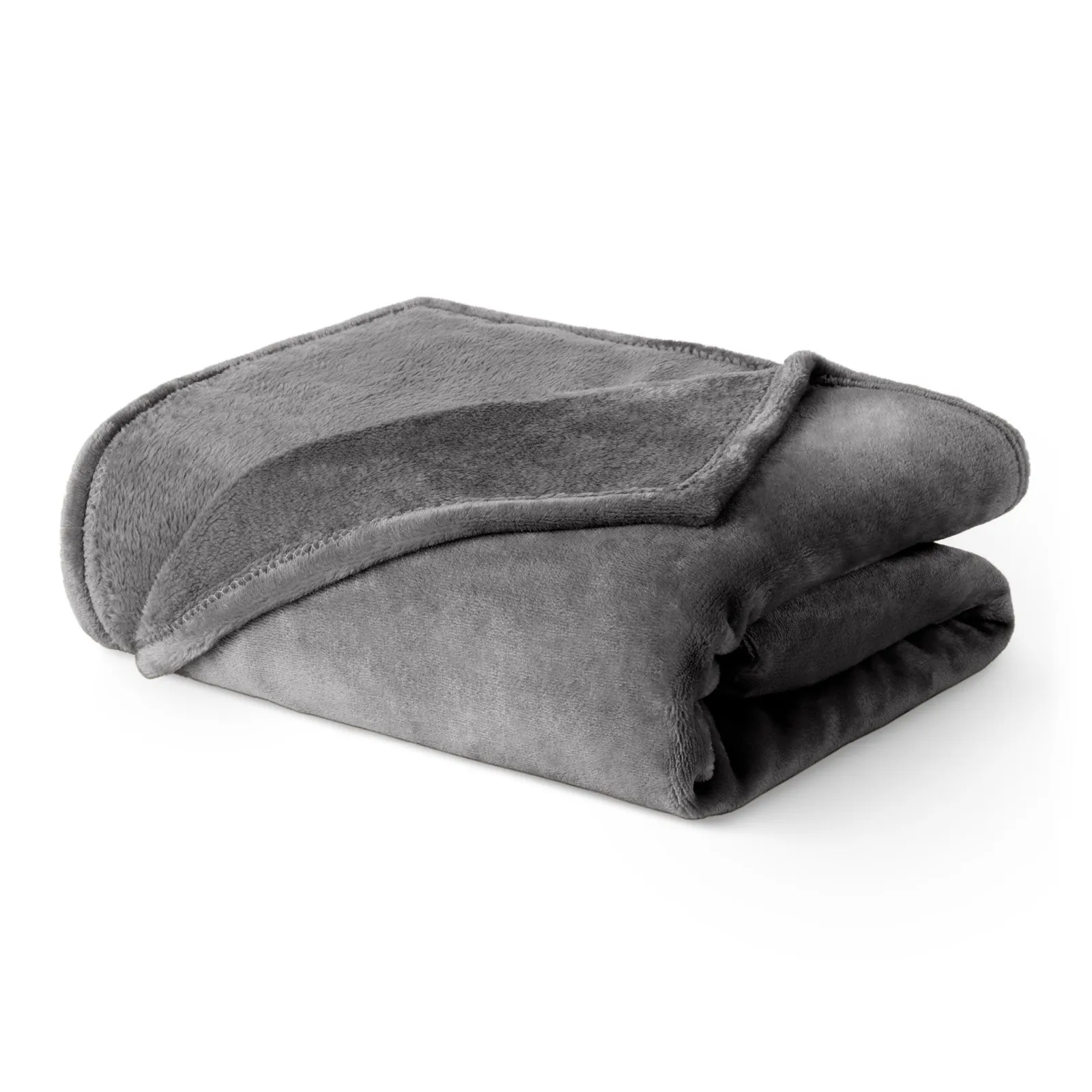 LIVIVO Ultra Soft Flannel Fleece Throw Blanket in Dark Grey