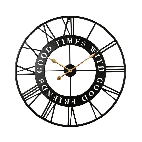 Hometime Good Times Round Skeleton Wall Clock