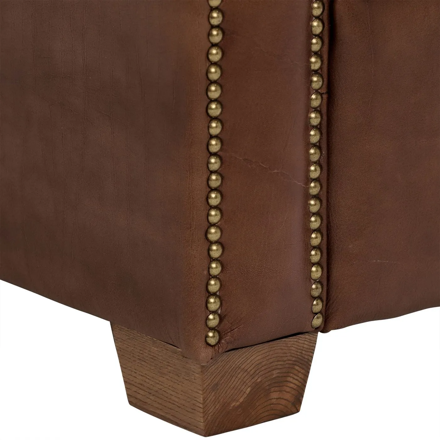 Timothy Oulton Viscount William Sofa 3 Seater, Brown Leather | Barker & Stonehouse 5