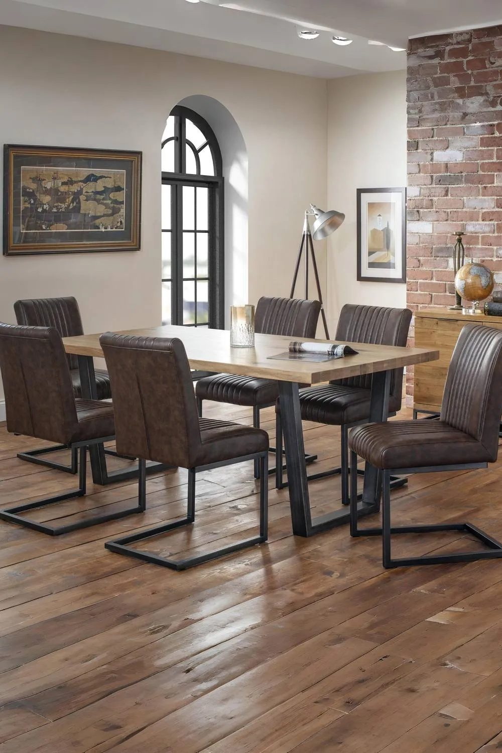 Julian Bowen Brooklyn Upholstered Dining Chair (Set of 2) in Brown 2