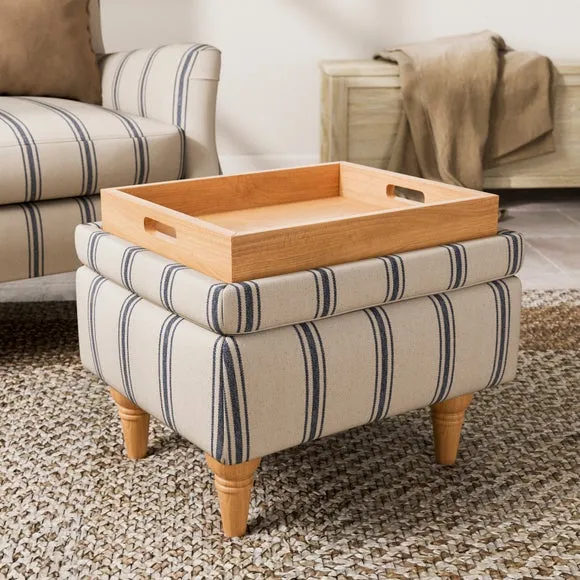 Charnwood Folkstone Stripe Storage Footstool 3