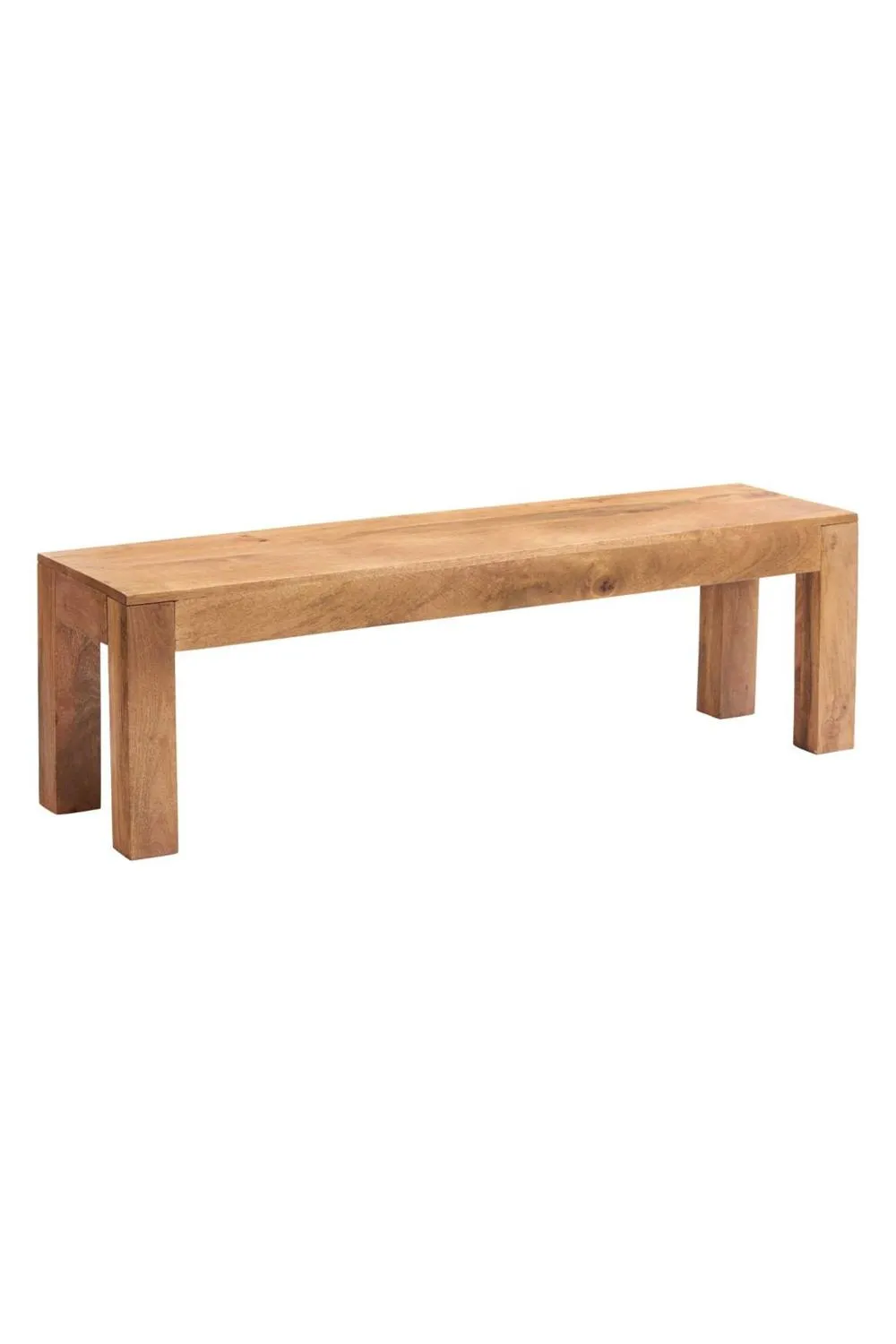 IH Design Southborough Light Mango Wooden Dining Bench in Light Brown 2