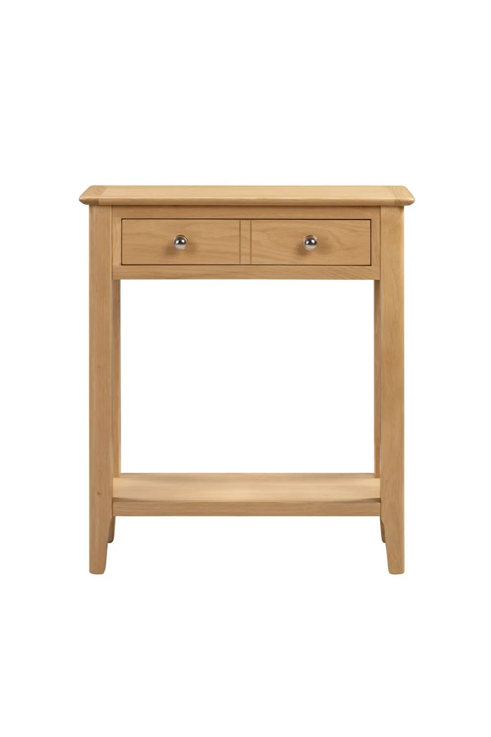 Julian Bowen Cotswold 2 Drawer Console Table with Shelf in Light Oak 4