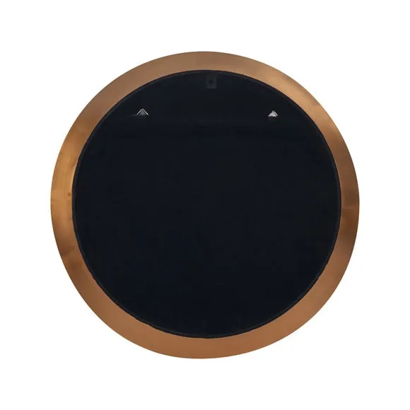 Angled Metal Frame Round Wall Mirror 5