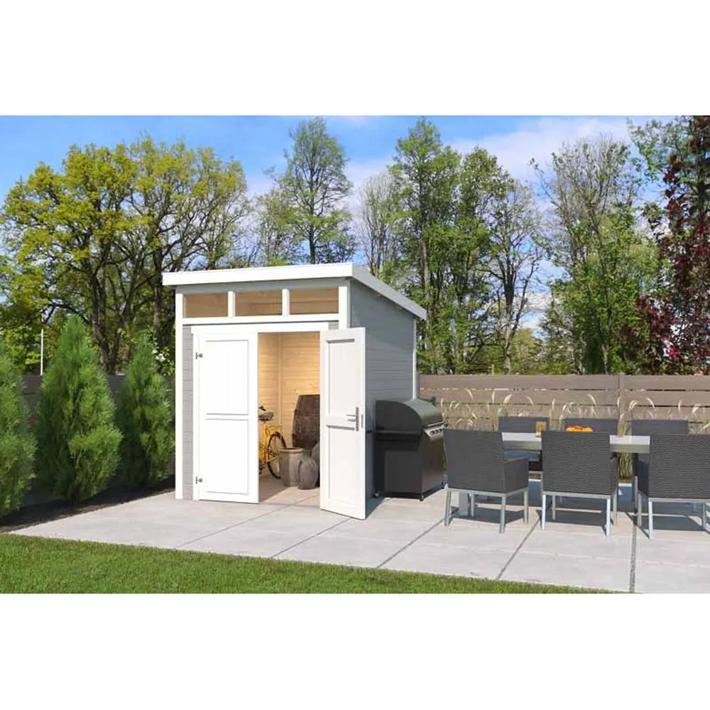 Lasita Maja Ltd Kibo 2-Log Cabin, Garden Room, Home Office - L220xW273.8xH245.1 cm in Light Tan 3