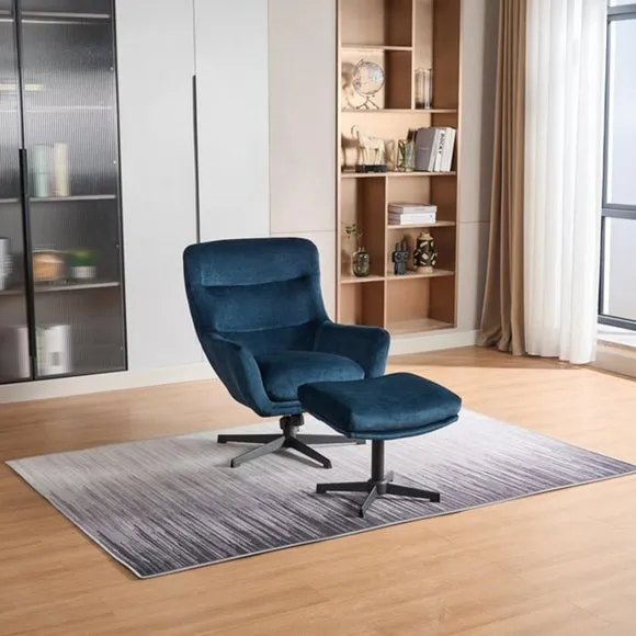 Image Furnishings Isla Swivel Recliner Chair with Footstool 1