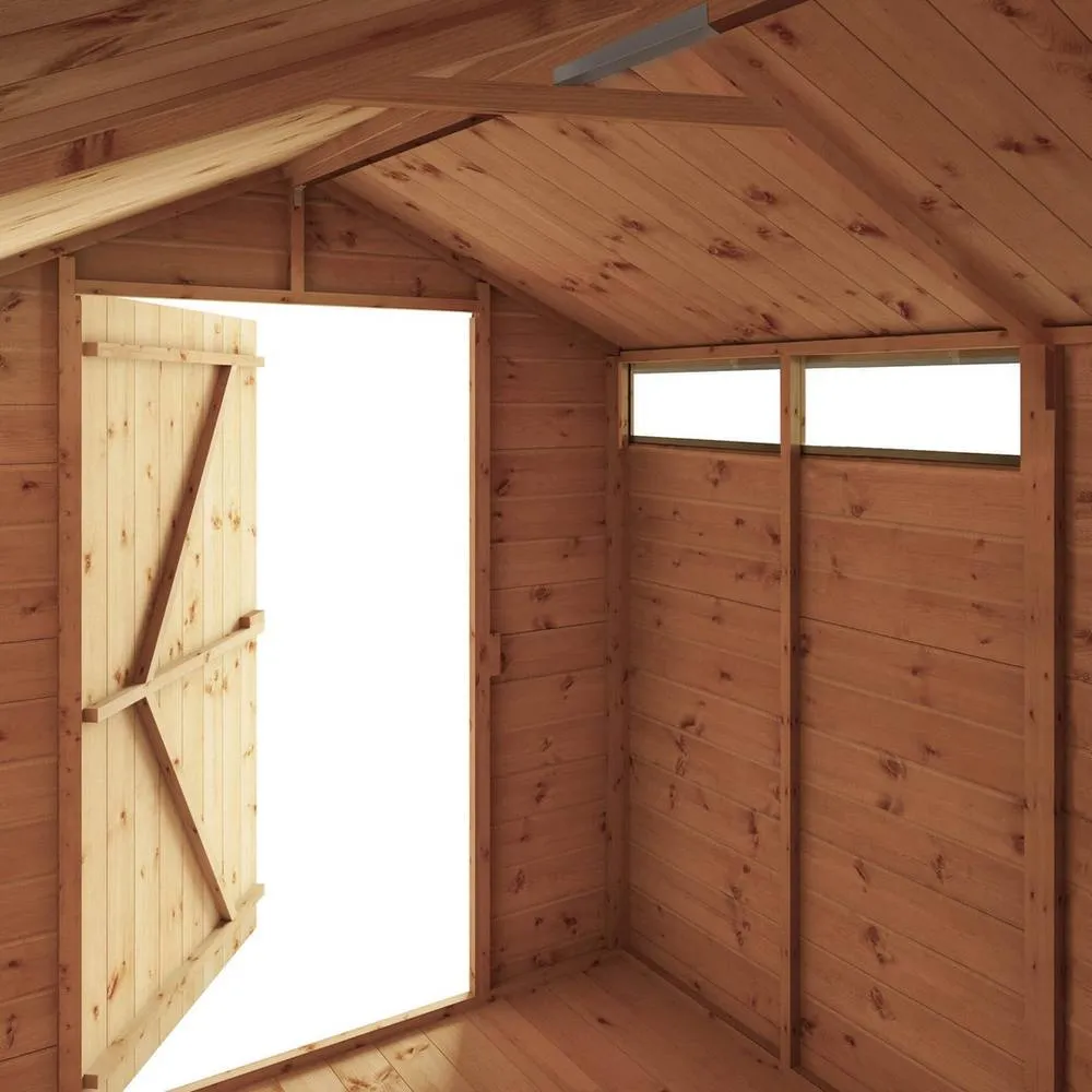 Mercia 8 x 6 Feet Shiplap Security Apex Shed - L240.8 x W189.2 x H198.9 cm in Brown 5