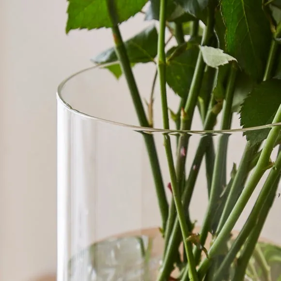 Cylinder Glass Vase, 25cm 2