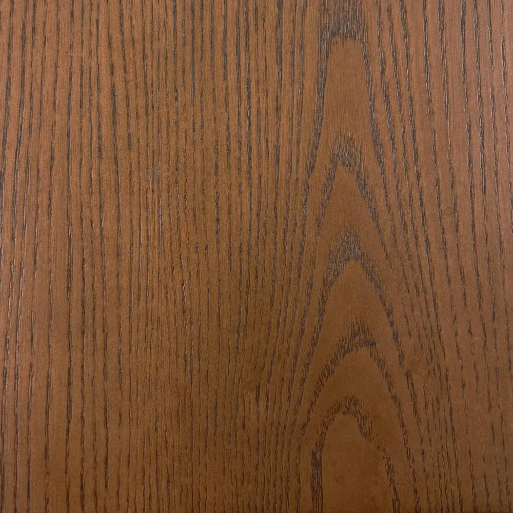 sweeek Rubberwood desk with 3 drawers ash veneer in Dark Brown 4
