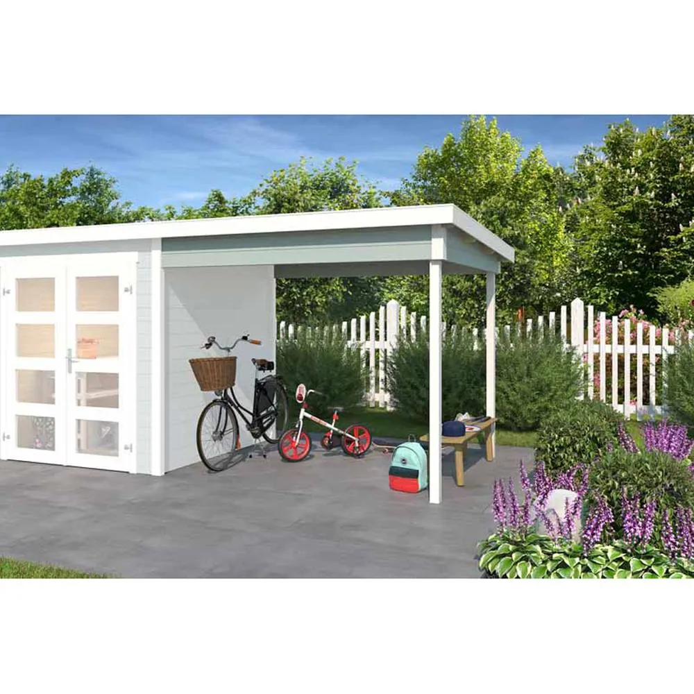 Lasita Maja Ltd Zambezi anbau 200x250-Log Cabin, Garden Room, Home Office - H211 cm in Brown 4