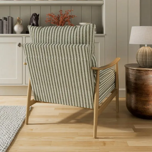 Nelson Churchgate Herringbone Stripe Occasional Armchair 2