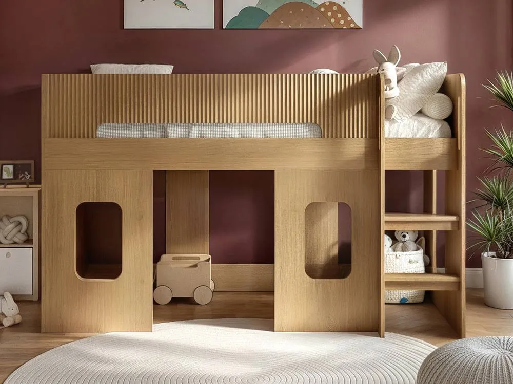 Flair Lino Playhouse Mid Sleeper Bed in Brown 2