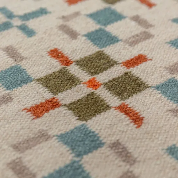 Awen Check Wool Blend Rug 2