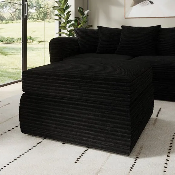Blake Horizontal Jumbo Cord Footstool 1