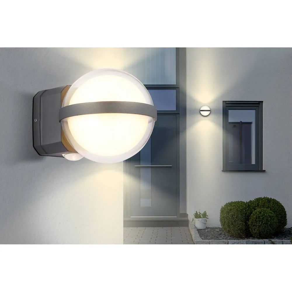 Netlighting Illi Outdoor Globe Wall Lamp Anthracite IP54 LED 3000K in Grey 6