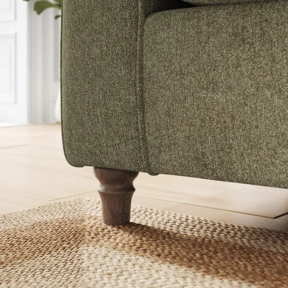 Flori Soft Chenille Corner Chaise Sofa 4