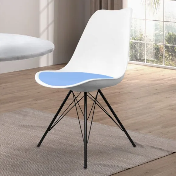 Fusion Living Soho White Plastic Dining Chair 1