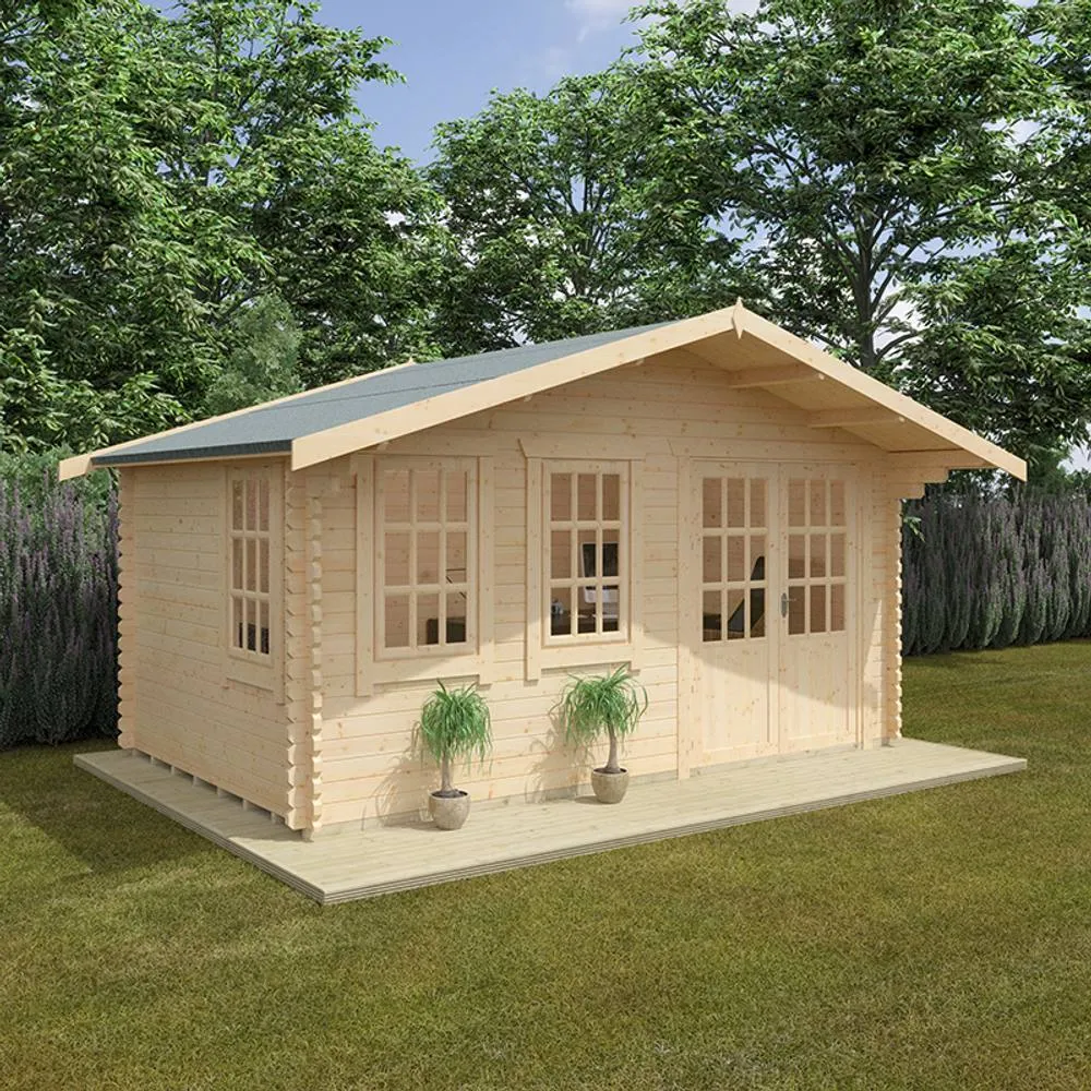 Buttercup Farm 10x16 The Forde 44mm Cabin - L295 x W475 x H292.6 cm in Natural 5