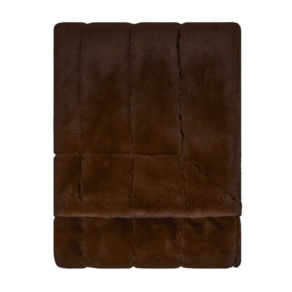 Paoletti Empress Faux Fur Throw Brown 140 X 200Cm, Brown 3