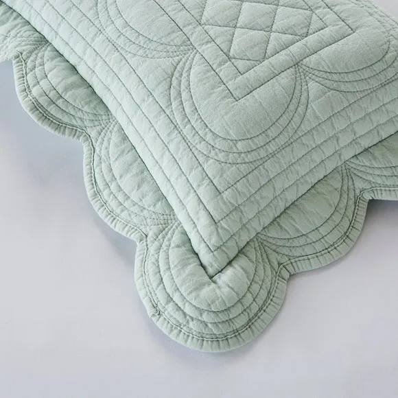 Dorma Soft Scalloped Rectangle Cushion 2