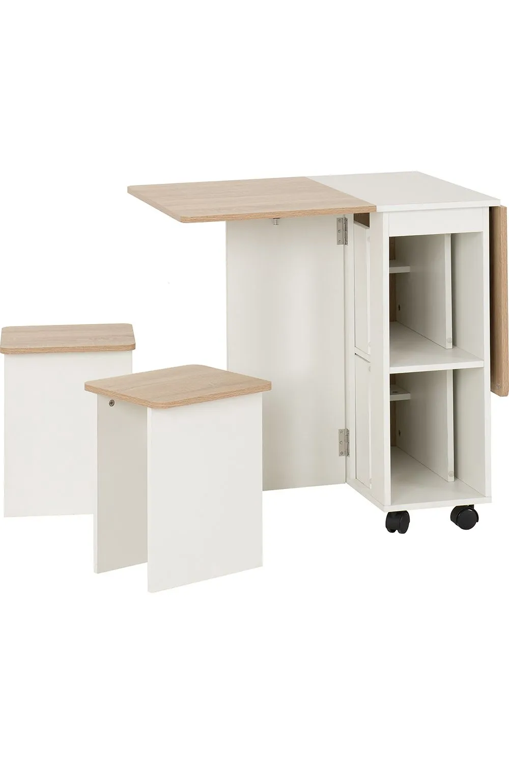 Seconique Seymore Stowaway Dining Set in Light Oak 3