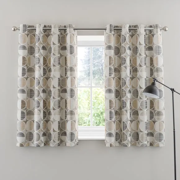 Cai Circle Jacquard Eyelet Curtains 5