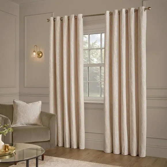 Paoletti Aurelio Chenille Eyelet Curtains 2