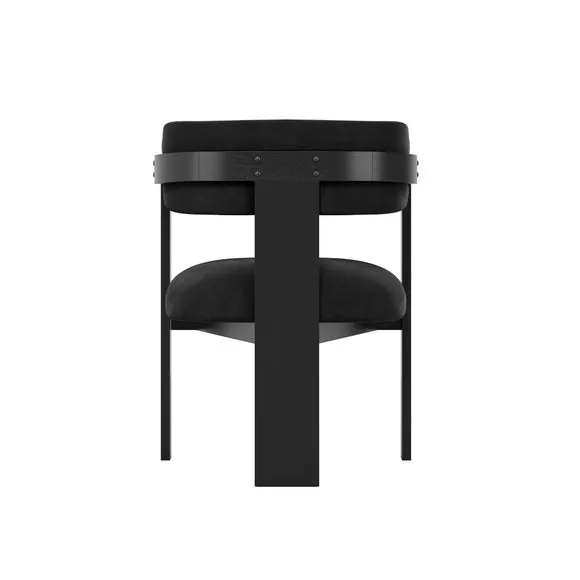 Return - LPD Mai Dining Chair, Velvet, Black 5