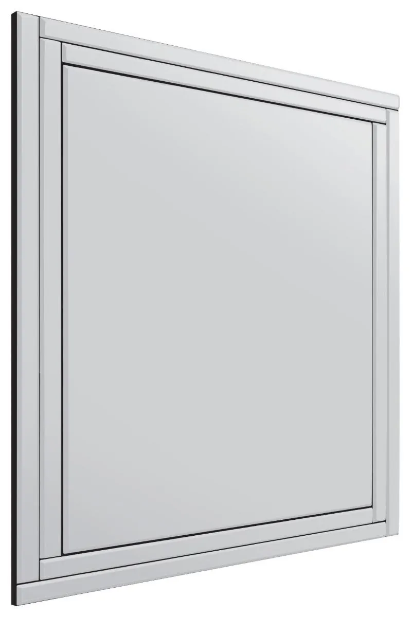 MirrorOutlet All Glass Bevelled Large Dress Mirror 144 x 115.5CM 4ft8 x 3ft9 in Silver 3