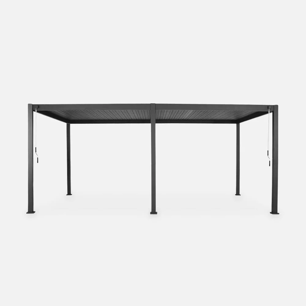 sweeek Louvered pergola aluminium 6x3m in Dark Grey 2