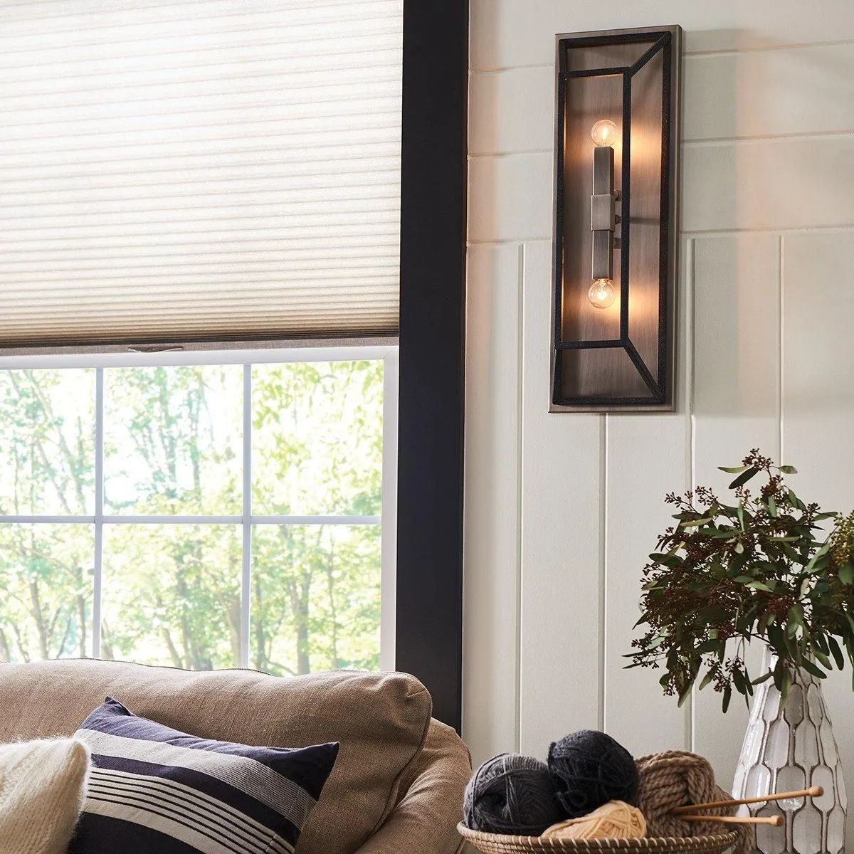 Netlighting Fulton 2 Light Indoor Wall Light Bronze E14 2