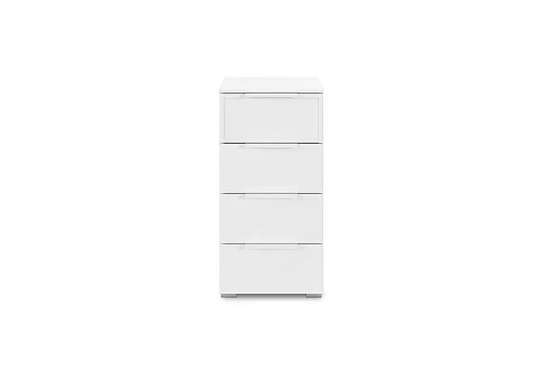 Cadre 4 Drawer Narrow Chest - Alpine White