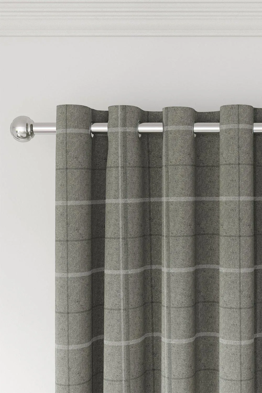 Helena Springfield 'Harper' Woven Lined Curtains in Silver 2